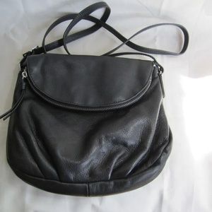 Anthropologie Margot Adelle Black Leather Crossbody